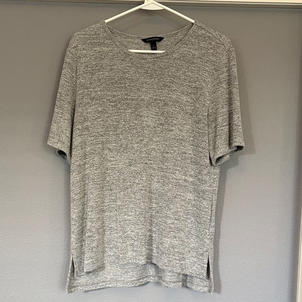 Banana Republic Heather Gray Knit Top